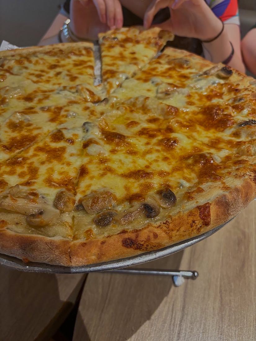 Pizza recién salida del horno